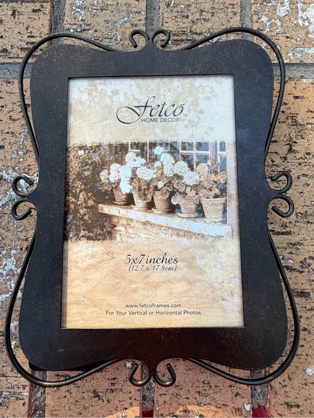 NWOT Vintage Fetco Rust Color Decorative Photo Frame - 5x7 Western Rustic Design